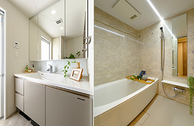 POWDER ROOM & BATHROOM
