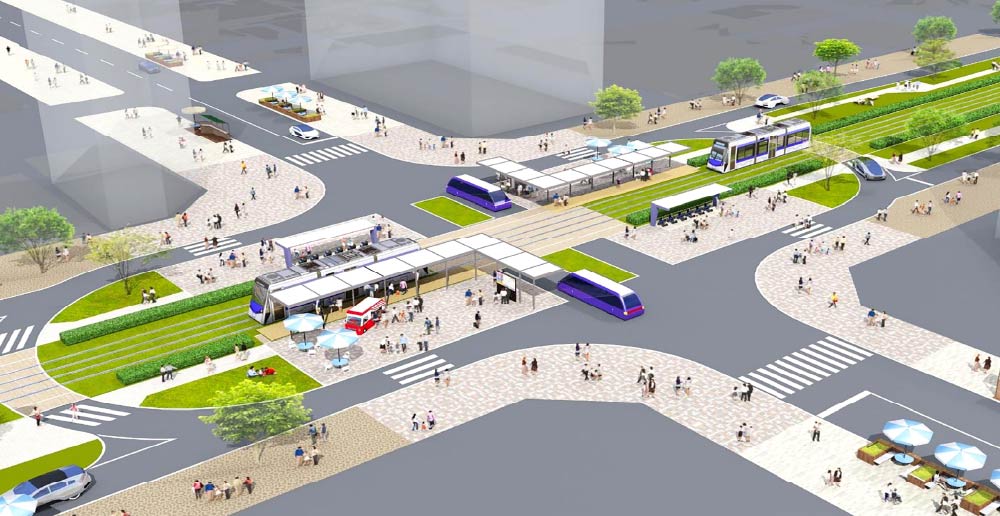 堺駅・堺旧港エリアの将来像［提供：堺市］